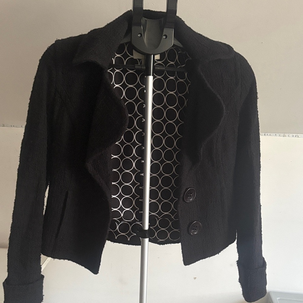 White House Black Market Textured Black Blazer